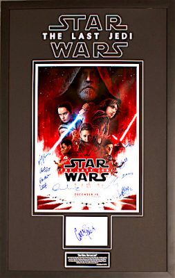 #719 Star Wars The Last Jedi Reproduction Autograph Mounted Signed Photograph A4 