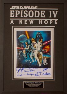 Charity Auction Items -Autographed Star Wars Memorabilia