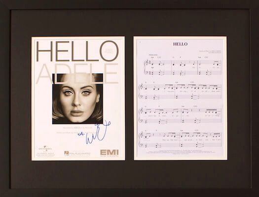 Charity Auction Items - Autographed Sheet Music - Adele