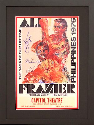 Charity Auction Items - Autographed Championship Boxing Posters - Ali Frazier