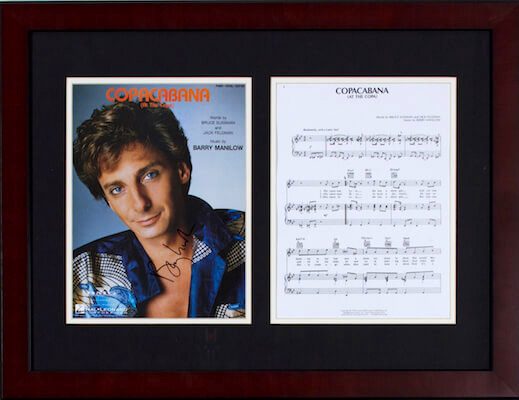 Charity Auction Items - Autographed Sheet Music - Barry Manilow