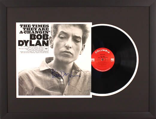 Charity Auction Items - Autographed Record Albums - Bob Dylan