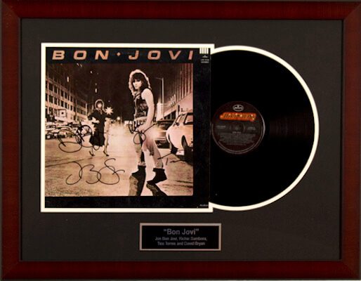 Charity Auction Items - Autographed Record Albums - Bon Jovi