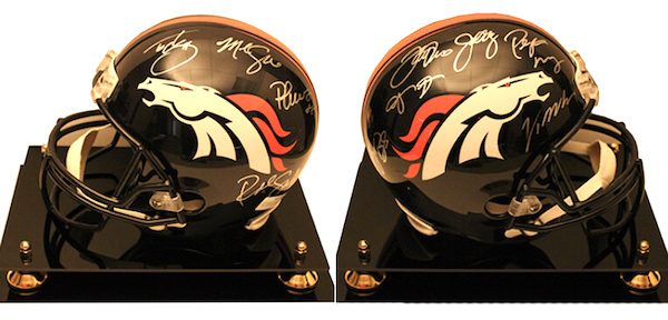 Charity Auction Items - Autographed NFL Team Legends Helmets - Broncos Legends