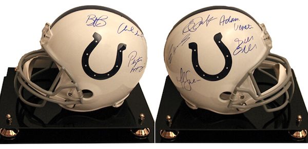 Charity Auction Items - Autographed NFL Team Legends Helmets - Colts Legends