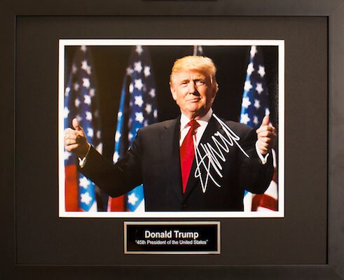 Charity Auction Items -Autographed Presidental Photos - DONALD TRUMP