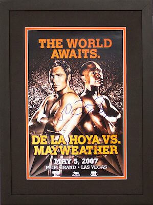 Charity Auction Items - Autographed Championship Boxing Posters - DeLaHoya Mayweather