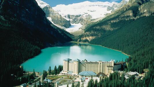 Charity Auction Items - VIP Experiences & Vacation Packages -Fairmont Lake Louise Mountain