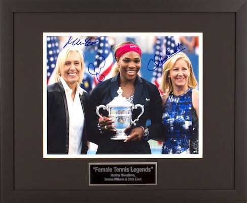 Charity Auction Items - Autographed Sports Memorabilia - Female Tennis Legends 11x14 Photo