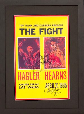 Charity Auction Items - Autographed Championship Boxing Posters - Hagler Hearns