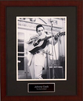 Charity Auction Items - Autographed Musician Photos - Johnny Cash