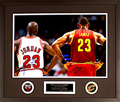 Charity Auction Items - Autographed Sports Memorabilia - Jordan (Bulls) James (Cleveland)