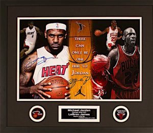 Charity Auction Items - Autographed Sports Memorabilia - Jordan (Bulls) James (Heat)