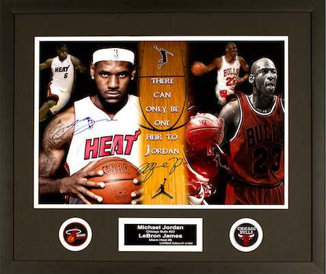 LeBron James Autographed Authenticated Miami Heat Jersey Custom framed -  Ace Rare Collectibles