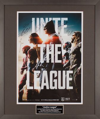 Charity Auction Items - Autographed 16×20 Movie Posters - Justice League 2