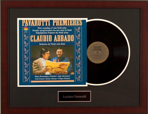 Charity Auction Items - Autographed Record Albums - Luciano Pavarotti