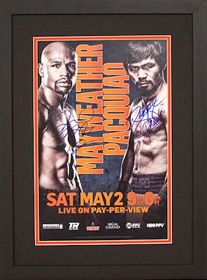 Charity Auction Items - Autographed Championship Boxing Posters - Mayweather Jr. Pacquiao