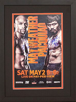 Charity Auction Items - Autographed Championship Boxing Posters - Mayweather Jr. Pacquiao