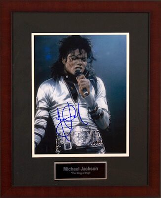 Charity Auction Items - Autographed Musician Photos - Michael Jackson