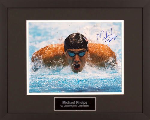 Charity Auction Items - Autographed Sports Memorabilia - Michael Phelps 11x14 Photo