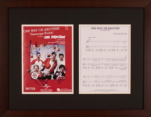 Charity Auction Items - Autographed Sheet Music - One Direction