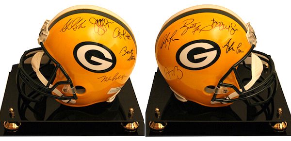 Charity Auction Items - Autographed NFL Team Legends Helmets - Packers Legends