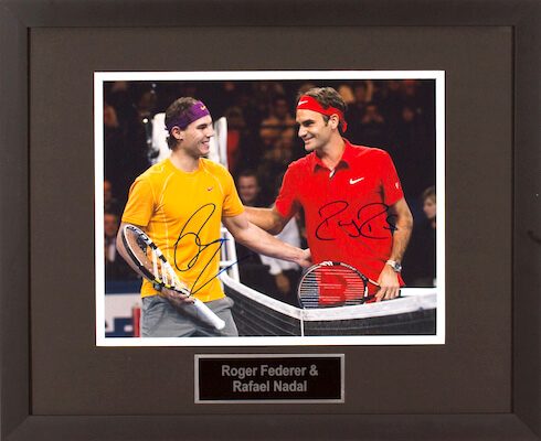 Charity Auction Items - Autographed Sports Memorabilia - Roger Federer and Rafael Nadal 11x14 Photo