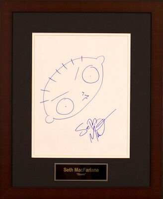 Charity Auction Items - Autographed 11×14 Celebrity Sketches - Seth McFarlane Sketch