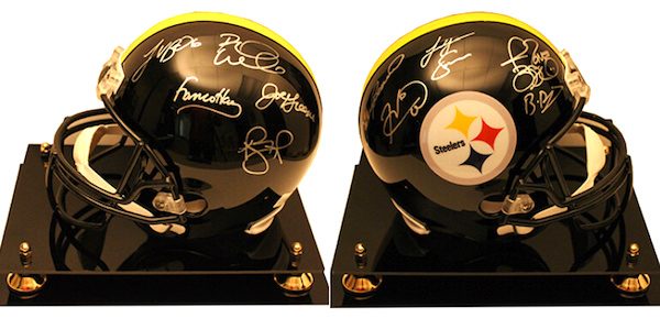 Charity Auction Items - Autographed NFL Team Legends Helmets -Steelers Legends