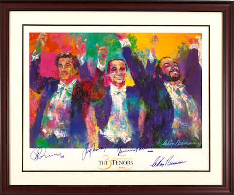 Charity Auction Items - Autographed Musician Photos - The Three Tenors Lithograph