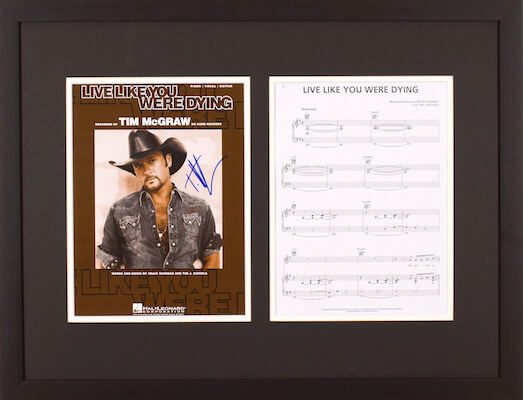 Charity Auction Items - Autographed Sheet Music - Tim McGraw