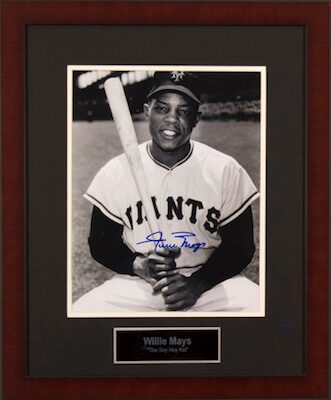 Charity Auction Items - Autographed Sports Memorabilia -Willie Mays 11x14 Photo