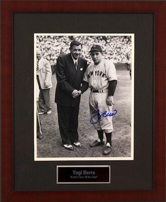 Charity Auction Items - Autographed Sports Memorabilia - Yogi Berra 11x14 Photo