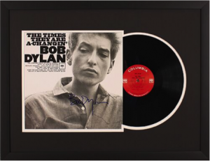 Charity Auction Items - Autographed Record Albums - bob dylan